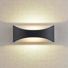 LINDBY Außenwandleuchte Aluminium 30 cm 1 x 9 W LED schwarz