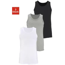 H.I.S. H.I.S Tanktop in grau-meliert, weiß, schwarz | Gr.: S