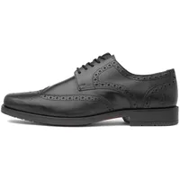 Hush Puppies Herren Brace Brogue Schuluniform-Schuh, Schwarz, 44.5 EU - 44.5 EU