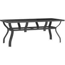 vidaXL Gartentisch 180 x 80 x 70 cm Grau/Schwarz