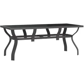 vidaXL Gartentisch 180 x 80 x 70 cm Grau/Schwarz