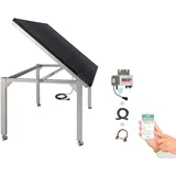 BLACKGLAS Balkonkraftwerk SolarTisch 445Wp VEOvoltPRO-40E mit Rollen, 445 W, N-TOPCon, fertig montiert schwarz