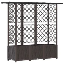 vidaXL Hochbeet mit Rankgitter und Dach 162,5 x 40 x 138 cm Braun