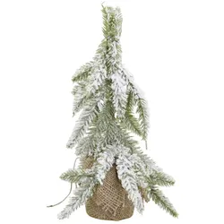 Chic Antique Kleiner künstlicher Tannenbaum mit Schnee, H30 cm grün