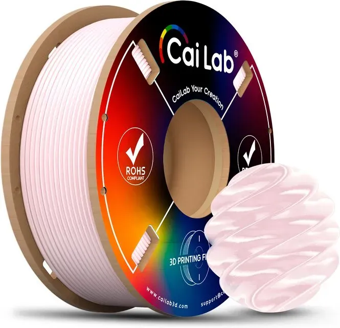 CAILAB PLA Silk 3D-Drucker-Filament, Einfarbig - Cremerosa
