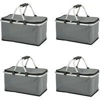 Novaliv Einkaufskorb 30 Liter 4-tlg. Grau