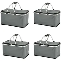 Novaliv Einkaufskorb 30 Liter 4-tlg. Grau