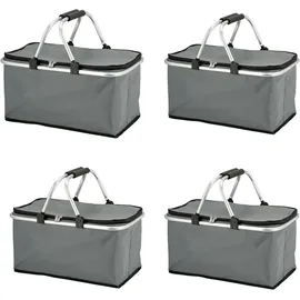 Novaliv Einkaufskorb 30 Liter 4-tlg. Grau