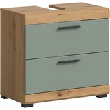 xonox.home Waschbeckenunterschrank 2 Schubladen 60 x 56 cm Salbeigrün