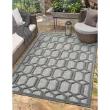 Myflair Möbel & Accessoires Teppich »Thala«, rechteckig, 8 mm Höhe, modernes Design, Hoch-Tief Effekt, Outdoor geeignet, Balkon, Terrasse