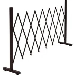 Mendler Alu Absperrgitter HWC-K56, Scherengitter Schutzgitter Zaun, ausziehbar schwenkbar Stahl 103x36-265x31cm, braun