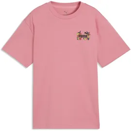 Puma T-Shirt PUMA "MID90S RELAXED GRAPHIC TEE G", Mädchen, Gr. 140, pink), Obermaterial: 100% Baumwolle. Rippe: 20% Polyester, 80% Baumwolle, relaxed fit, Rundhals, Shirts T-Shirt
