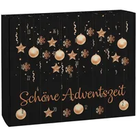 Herz & Heim befüllbarer Adventskalender mit festlichen Motiven zu Weihnachten - DIY Adventskalender, zum selbst Befüllen bunt