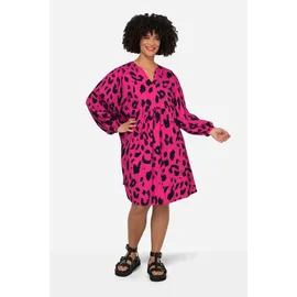 Angel Of Style by Happy Size Midikleid Leodruck Grau/Pink 48