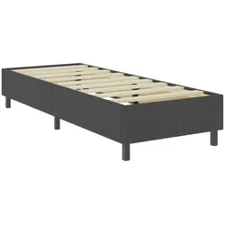 vidaXL Boxspring-Bettgestell Grau Stoff 90x200 cm