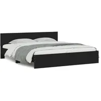 VidaXL Bettgestell mit Kopfteil Schwarz 160x200 cm1937784