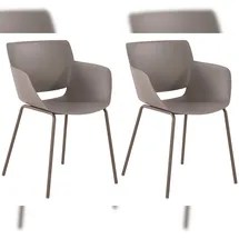 CLP 2er Set Gartenstuhl Alpena taupe