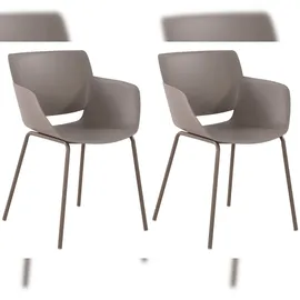 CLP 2er Set Gartenstuhl Alpena taupe