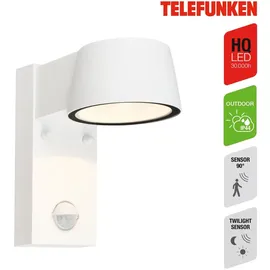 Telefunken LED-Outdoor-Wandleuchte Sensor 16,5 cm x 9,5 cm x 15,5 cm Weiß