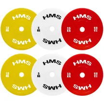 HMS Olympisches Teller-Set TPP PE 2 x 1,5 - 5 kg (18 kg) gelb