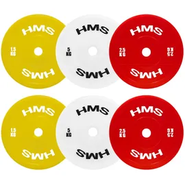 HMS Olympisches Teller-Set TPP PE 2 x 1,5 - 5 kg (18 kg) gelb