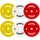 HMS Olympisches Teller-Set TPP PE 2 x 1,5 - 5 kg (18 kg) gelb