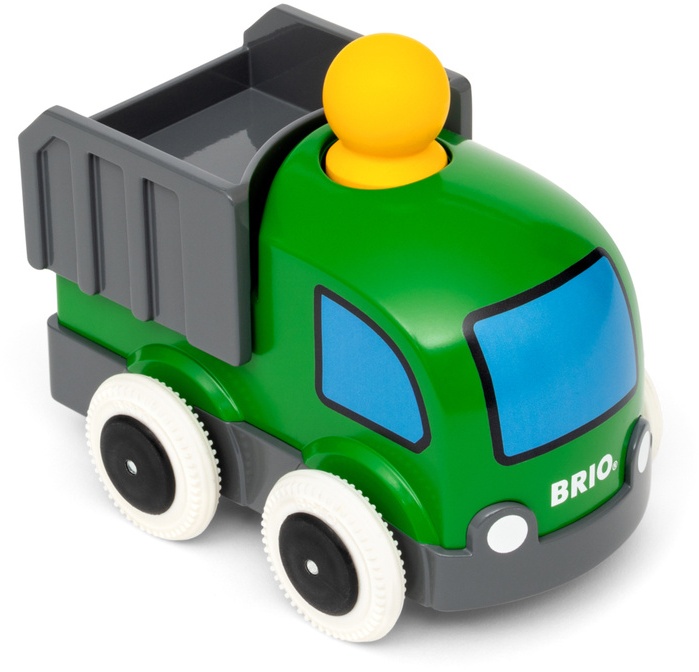 Brio 30286 Push & Go Lkw - Mit Kindgerechter Startfunktion Und Kippbarer Ladefläche - Empfohlen Für Kinder Ab 12 Monaten