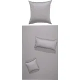Erwin Müller Bettwäsche Bettwäsche "Landshut", Mako-Satin, Uni grau|silberfarben