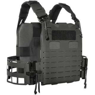 Tasmanian Tiger TT Plate Carrier QR SK anfibia MKII Skelettierter Plattenträger mit Schnelllöse-System für amphibische Einsätze, passend für alle gängigen SAPI-Platten, Schwarz