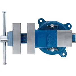 BGS Schraubstock Stahl 125 mm blau
