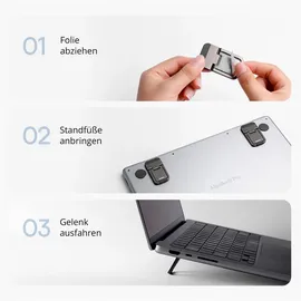 Baseus Universal-Laptop-Fußständer (2 Stück) grau