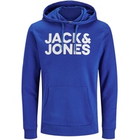 JACK & JONES Kapuzensweatshirt mit Brustprint in Schwarz-XXL