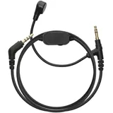 kwmobile Kopfhörerkabel für Sony WH-1000XM5 / WH-1000XM4 / MDR-100ABN / V-MODA - Ersatz Kabel 200 cm Mikrofon Lautstärkeregler - 3.5mm Klinke