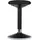 Wiltec Sitz- & Stehhocker schwarz, Drehhocker höhenverstellbar bis 81 cm, Polsterhocker bis 135 kg, moderner Hocker drehbar für Büro und Homeoffice