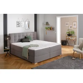 Home Affaire Boxbett HOME AFFAIRE "Olivet mit Bettkasten", grau, B:194cm L:210cm, Komplettbetten, in 4 Farben, 4 Breiten, 2 Matratzenarten, auch in Überlänge 220 cm