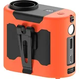 Tragbarer Ventilator, 14800 Mah, 40 Stunden, 5 Geschwindigkeiten, 16000 U/min, Hüftventilator Mit Led-licht, Freihändiger Nackenventilator Für Outdoor, Baustelle, Bauernhof, Reisen, Angeln (orange)