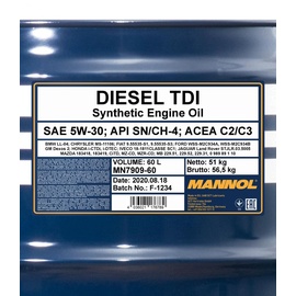 Mannol Diesel TDI 5W-30 7909 60 l