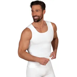 Unterhemd TRIGEMA "TRIGEMA Nahtloses Trägershirt", Herren, Gr. L, US-Größen, weiß, 90% Polyamid, 10% Elastan, sportlich, ärmellos, Unterhemden