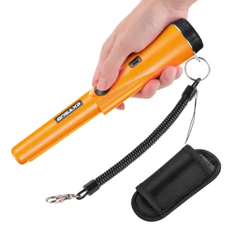 EXTSUD Metalldetektor,Tragbar Metallsuchgerät,Metallpointer Metall Pin Pointer IP66 Wasserdichter mit eingebautem LED Indicator/Alarm Licht/ 360° Scan/Holster für Goldmünze Hunt, Relikte, Schmuck