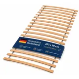 BURI Home Rollrost 90x200 cm – Lattenrost Holz Rollrost Bettrost mit 17 Federleisten aus Birkenholz, Bettrost für alle Matratzen, Roll-Lattenros...