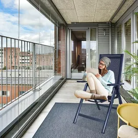 CCLIFE RelaxPro Gartenstuhl 55 x 70 x 106 cm dunkelgrau 2 St.