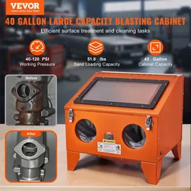 Vevor Sandstrahlkabine Aluminium/Stahl 151 L orange