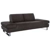 2-Sitzer W.SCHILLIG "taboo Designsofa mit hohem Sitzkomfort", braun (mocca s37), B:202cm H:76cm T:91cm, Flachgewebe S22 (100% Polyester);Stoff S37 (100% Polyester): Luxus-Microfaser in Lederoptik;Longlife Xtra-Leder Z59: Glattleder mit modischer Prägung. Hautstärke 0, 9 - 1, 1 mm;Longlife Xtra-Leder Z69: Das feinnarbige, gedeckte Softleder Z69 besticht durch seine außergewöhnliche Weichheit im trendigen »Vintage-Look«, Hautstärke 0, 9 - 1, 1 mm, Sofas, mit Normaltiefe, inklusive Armlehnenverstellung