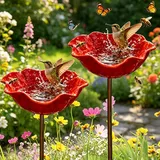 2026 Neu Bienentränke für den Garten, 65 cm Metall-Blumen-Gartenstecker Vogeltränke, Insektentränke Gartenfiguren & Gartenstatuen Gartendeko für Draußen (#A-2PCS)