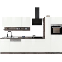 Kochstation Küchenzeile »KS-Virginia«, Breite 330 cm, ohne E-Geräte, weiß