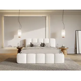 Selsey Polsterbett mit Bettkasten Stauraum Metallgestell Kopfteil Boucle Cloudy II creme ¦ Maße cm B: 167 H: 97