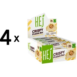 HEJ Natural Crispy Riegel Weiße Schokolade Erdnuss 12 x 45 g