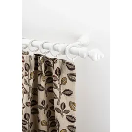 GARESA Gardinenstange GARESA "STANDARD", weiß, L:100cm Ø:28mm, Kunststoff, Stahl, Gardinenstangen, Vorhanggarnitur, Kunststoff, verlängerbar, mit Ringe/2 Lauf Gleiter
