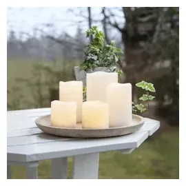 MARELIDA LED Kerzenset flackernd 5 St. weiß