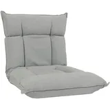 Mendler Bodensessel HWC-N44, Relaxsessel Bodenkissen Bodensofa Klappsessel 6 Relaxpositionen, stabiles Gestell Samt ~ hellgrau